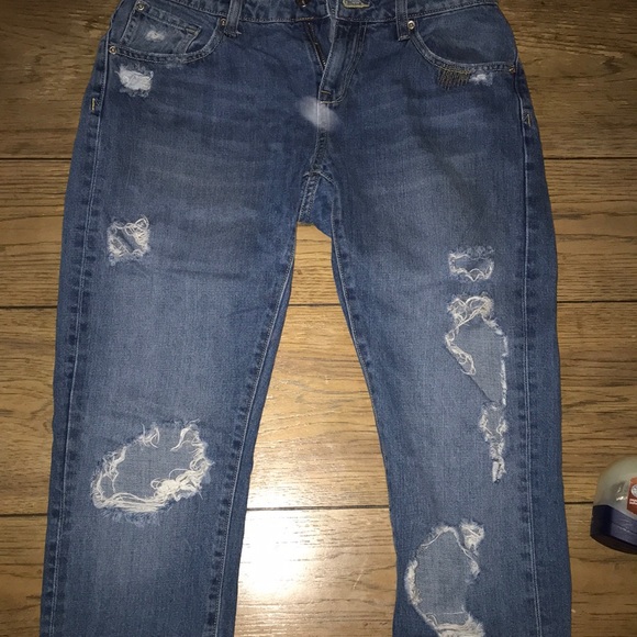 Zara Denim - Zara Basic Denim Ripped Jeans